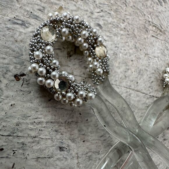Vintage Art Deco Era Lucite Rhinestone Elegant Hair Pins main image 4